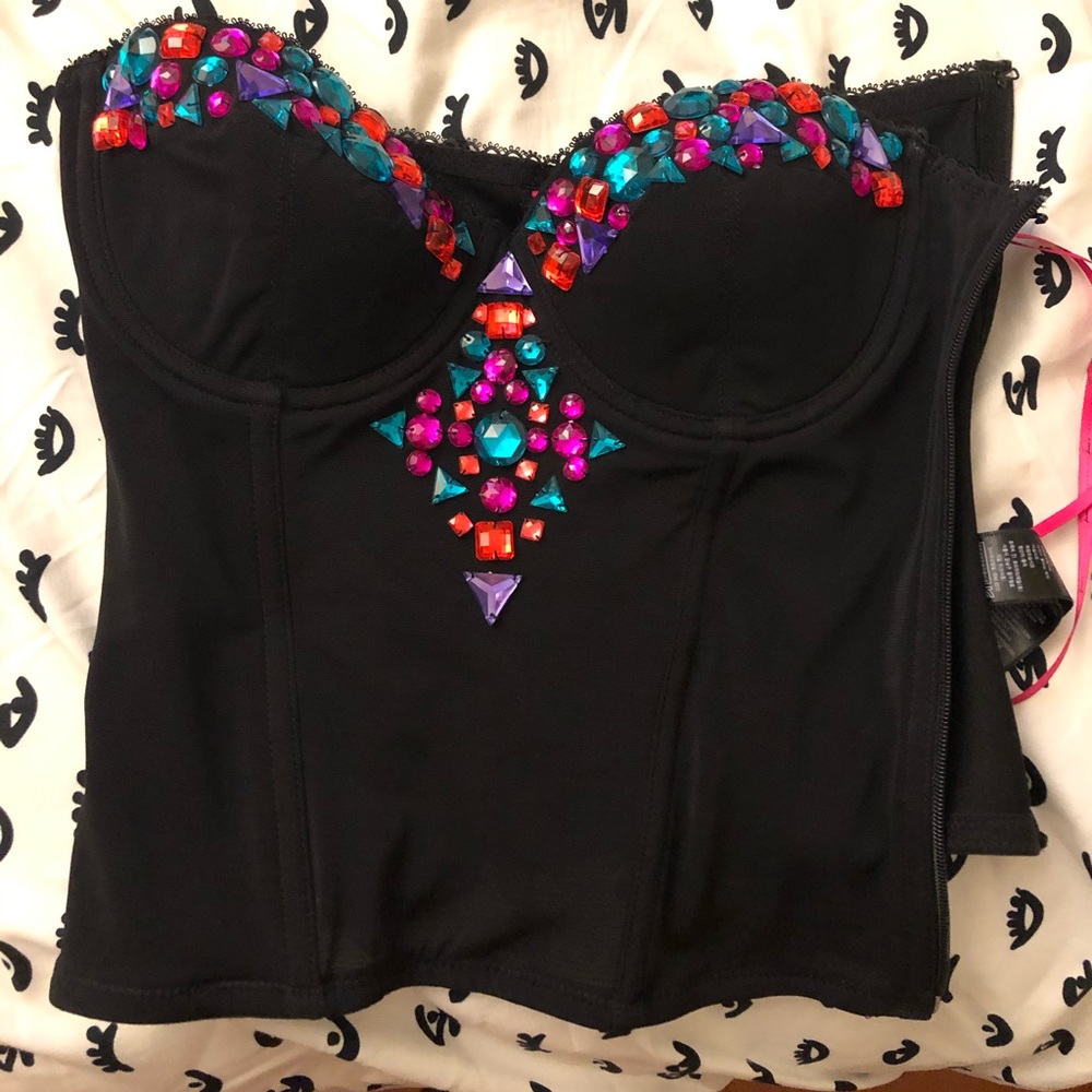 Bedazzled bustier corset